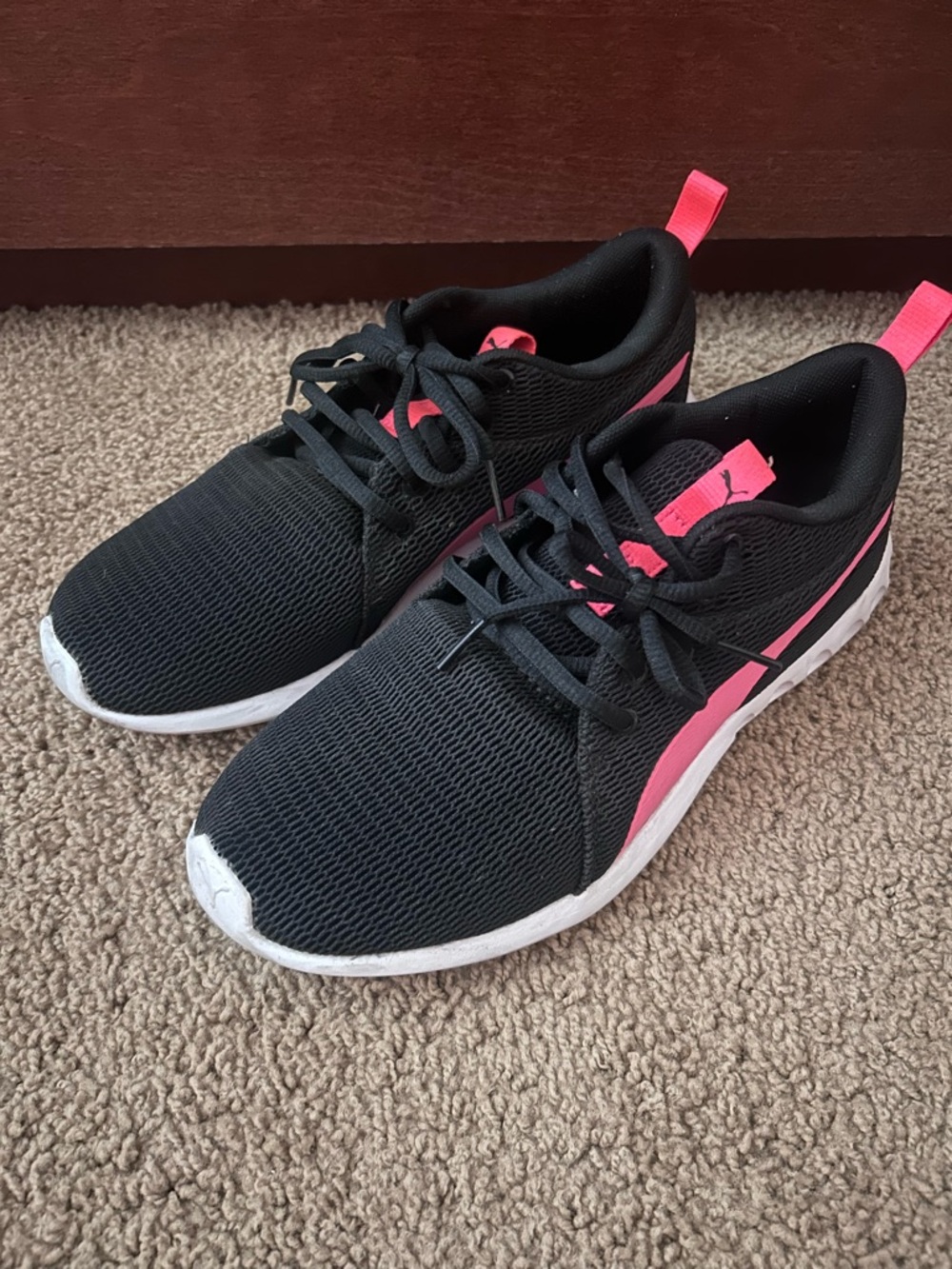 Puma Black & Pink Running Shoes